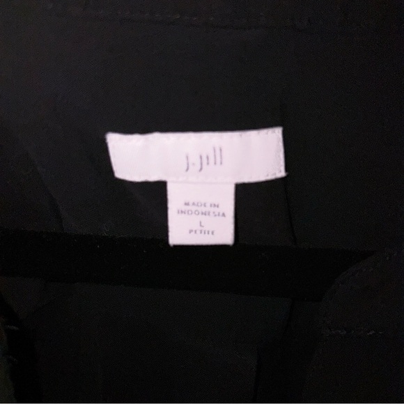 J.jill casual popover Henley button dress in black size large petite - Picture 8 of 8